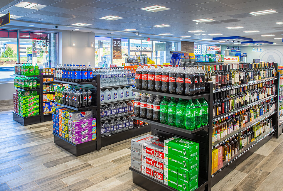Beverages section